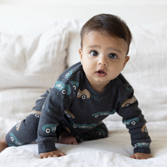 Pyjama Ricky Racer Antraciet Melange