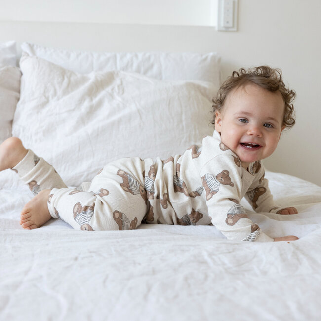 Pyjama Teddy Bear Offwhite Melange