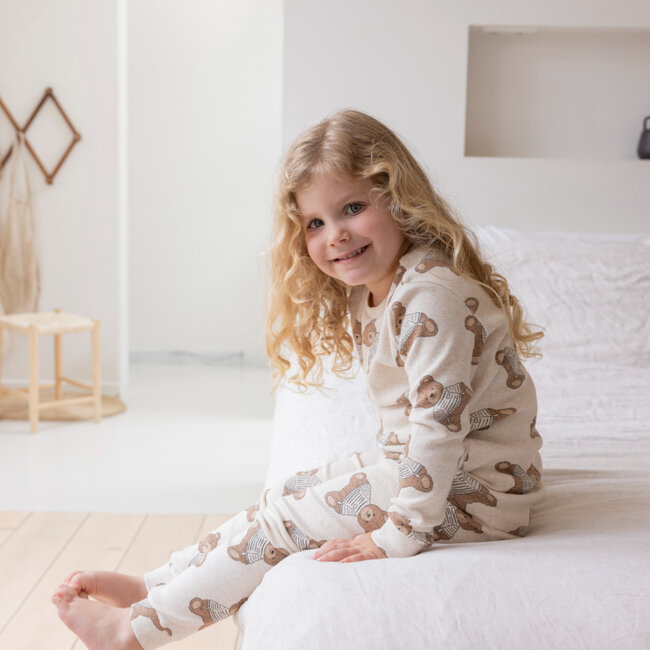 Pyjama Teddy Bear Offwhite Melange