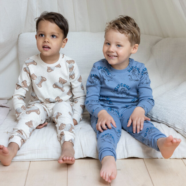Pyjama Teddy Bear Offwhite Melange