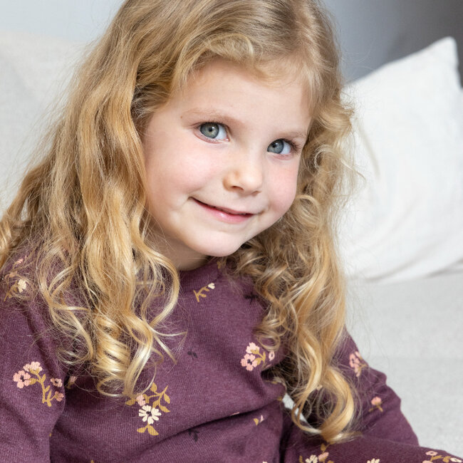 Pyjama Bonnie Bouquet Wijn Melange