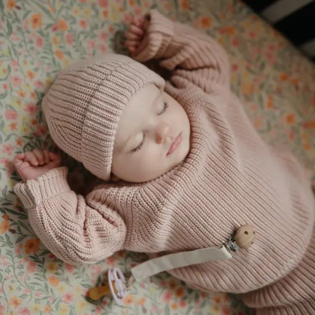 Speenkoord Linnen Blush/Cream