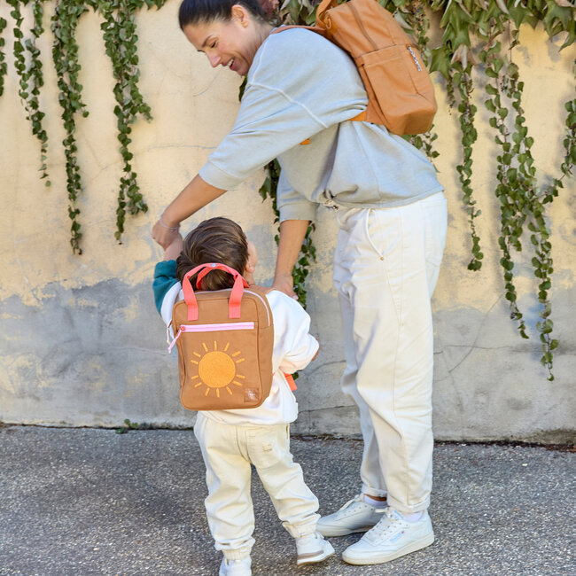 Mini Square Backpack Little One & Me Caramel
