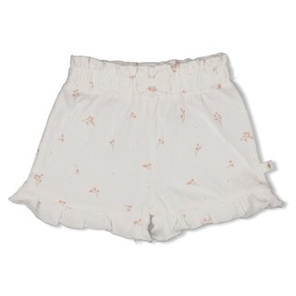 Feetje Short Crinkle Ruches AOP Delicate Flower Offwhite