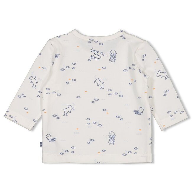 Longsleeve AOP Blue Ocean Offwhite