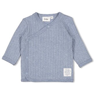 Feetje Overslagshirt Rib Blue Ocean Blauw Melange