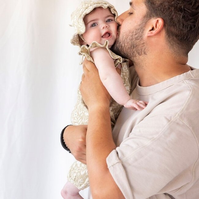 Zonnehoed Crinkle AOP Let Your Dreams Blossom Groen