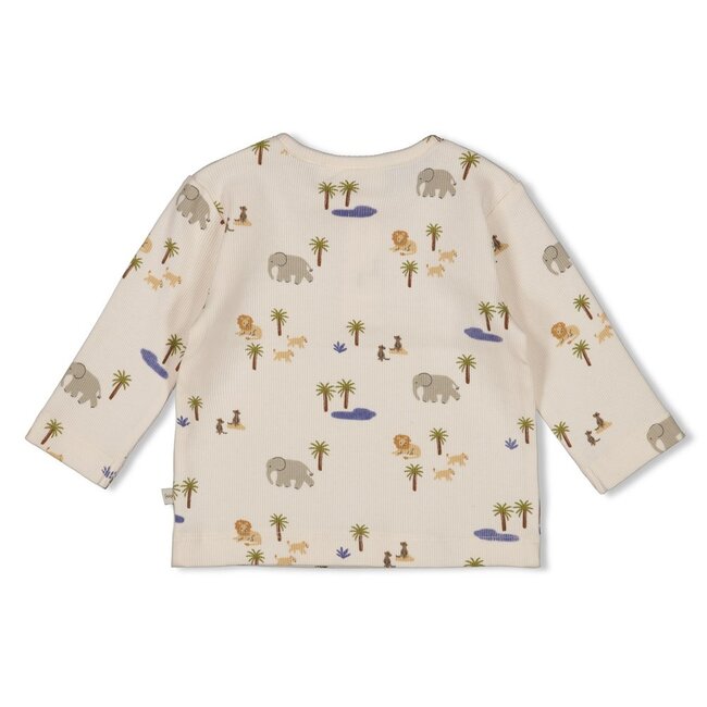 Longsleeve Rib AOP Safari Savage Offwhite