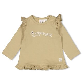 Feetje Longsleeve Ruches Let Your Dreams Blossom Groen
