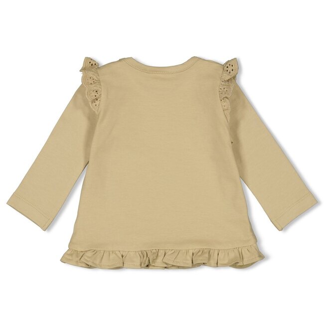 Longsleeve Ruches Let Your Dreams Blossom Groen