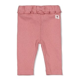 Feetje Legging Ajour Rib Ladybug Roze