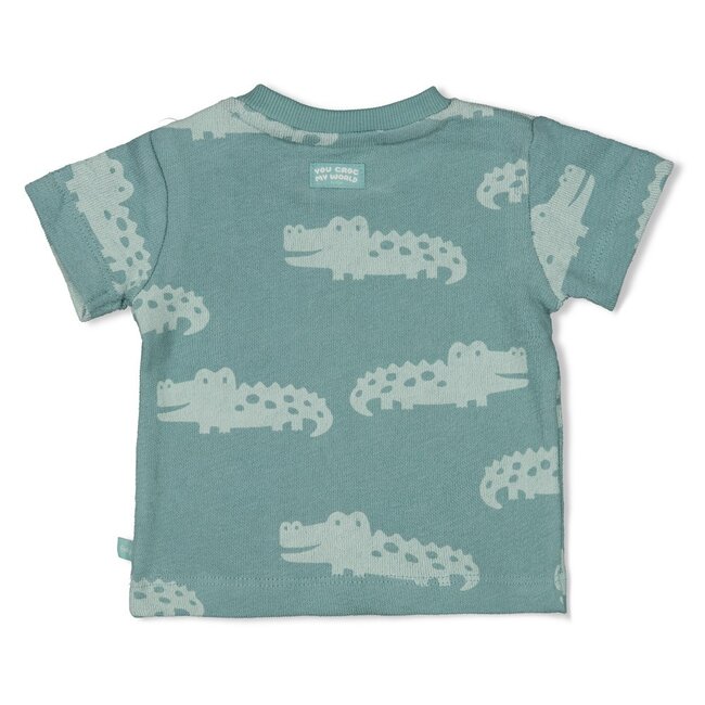 T-Shirt AOP You Croc My World Zeegroen