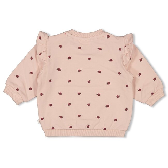 Sweater AOP Relaxed Fit Ladybug Lichtroze