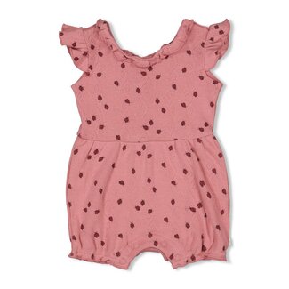 Feetje Playsuit Ajour Rib AOP Ladybug Roze