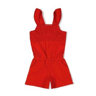 Jubel Jumpsuit Kort Salsa Sunset Rood