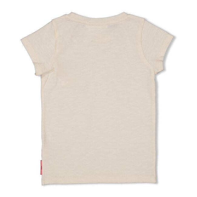 T-Shirt Met Crochet Zakje Salsa Sunset Offwhite