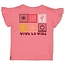 T-Shirt Met Backprint Salsa Sunset Roze