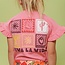 T-Shirt Met Backprint Salsa Sunset Roze