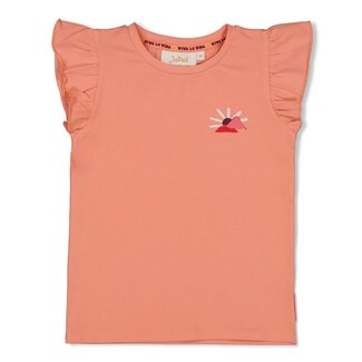 Jubel T-Shirt Met Backprint Salsa Sunset Zalm