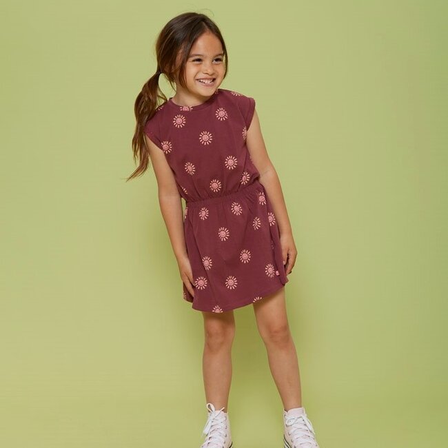 Jurk AOP Salsa Sunset Bordeaux