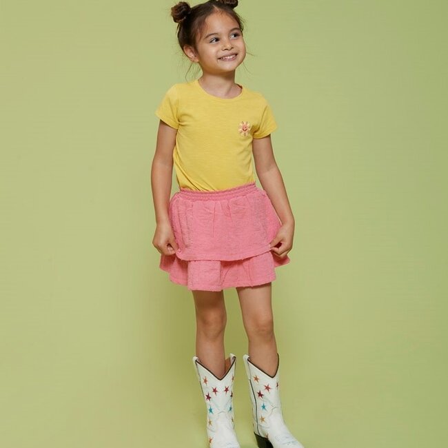 Rok Mousseline Salsa Sunset Roze