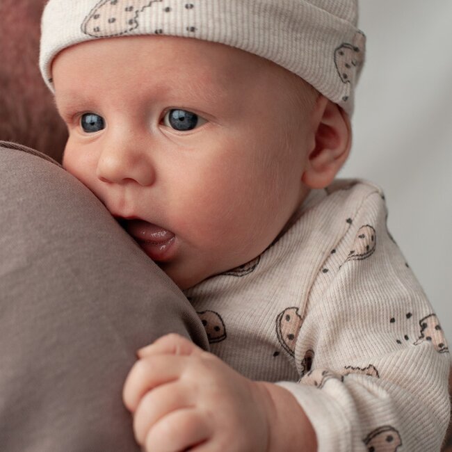 Set Boxpakje Met Muts Offwhite Melange