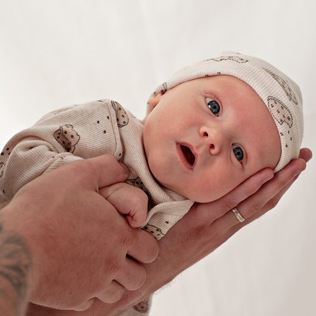 Set Boxpakje Met Muts Offwhite Melange