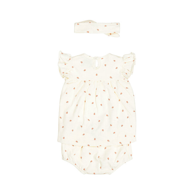Driedelige Set Short Ladybug Off-White