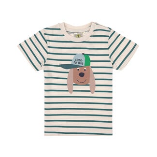 Lässig T-Shirt Jersey GOTS Striped Dog