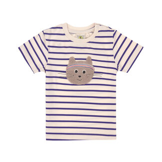Lässig T-Shirt Jersey GOTS Striped Cat