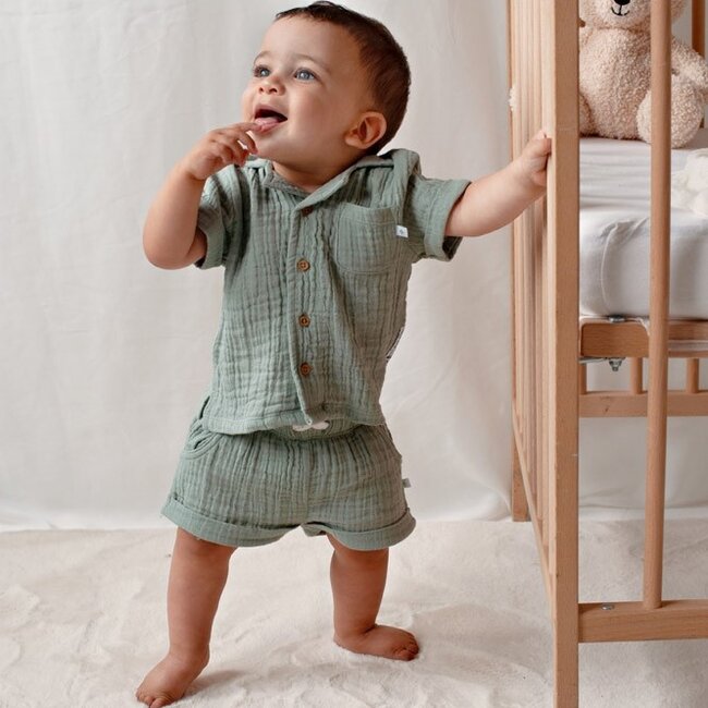 Blouse Mousseline Summer Woven Zeegroen