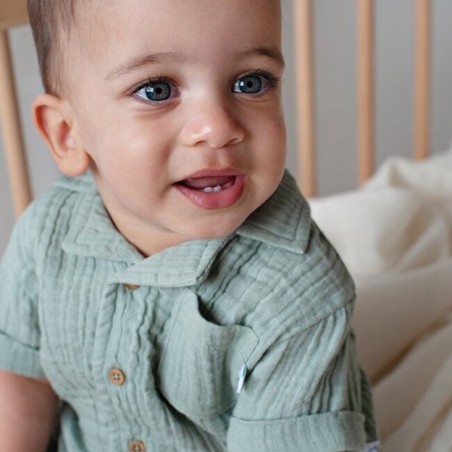 Blouse Mousseline Summer Woven Zeegroen