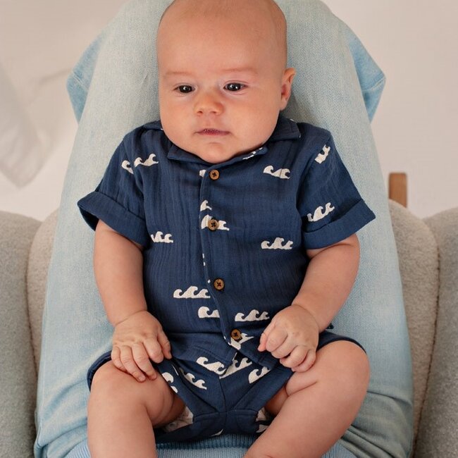 Blouse Mousseline AOP Summer Woven Indigo