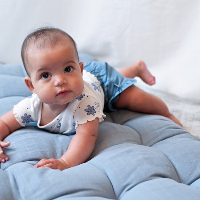 Short Ruches Summer Denims Lichtblauw Denim