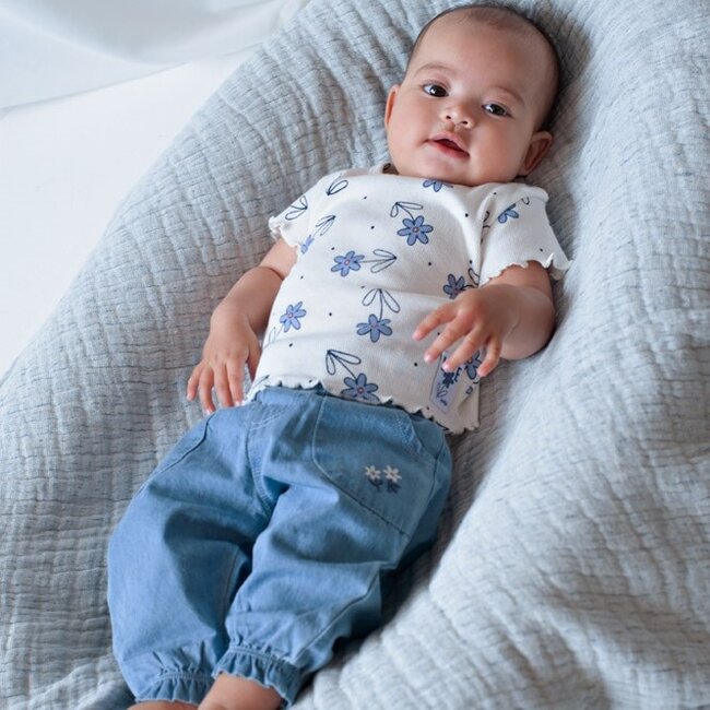 T-Shirt Rib AOP Summer Denims Offwhite