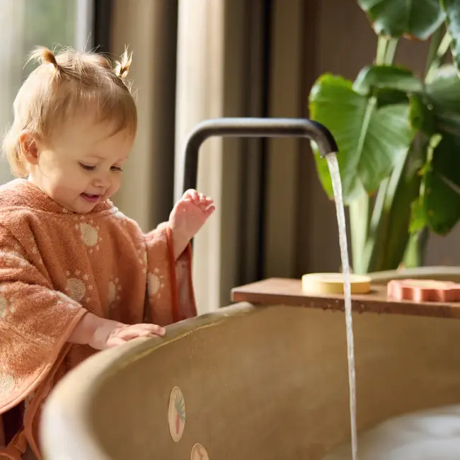 Badponcho Badstof Jacquard Sun