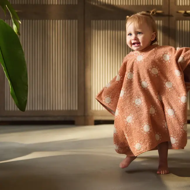 Badponcho Badstof Jacquard Sun