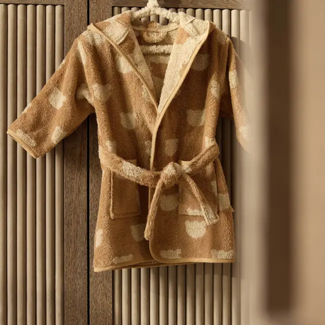 Badjas Badstof 1-2 jaar Jacquard Teddy Bear