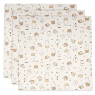 Jollein Hydrofiele Doek Small 70x70cm Nijntje Family Farm (3pack)