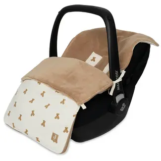 Jollein Voetenzak groep 0+ 3/5 punts gordel Mini Teddy Bear Waffle