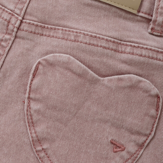 Jeans Mom Fit Heart Pocket Pale Mauve