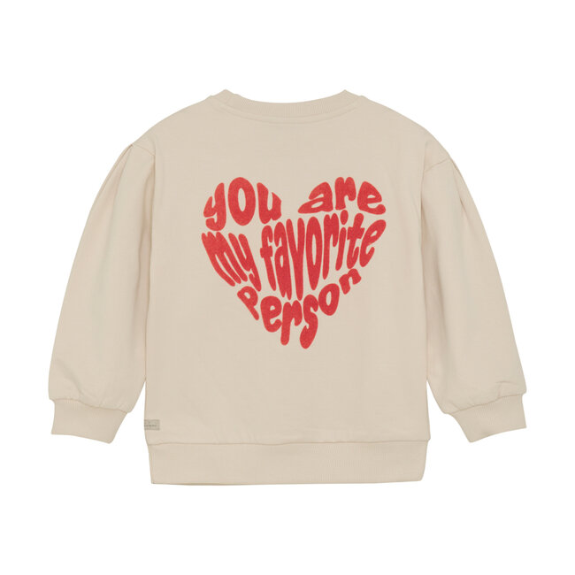 Sweater Brushed Backprint Sandshell