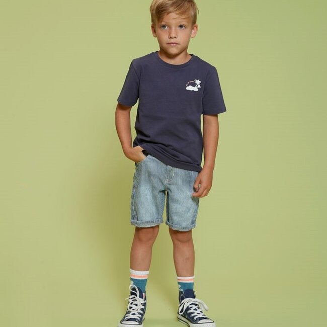 Short Denim Streep Indigo