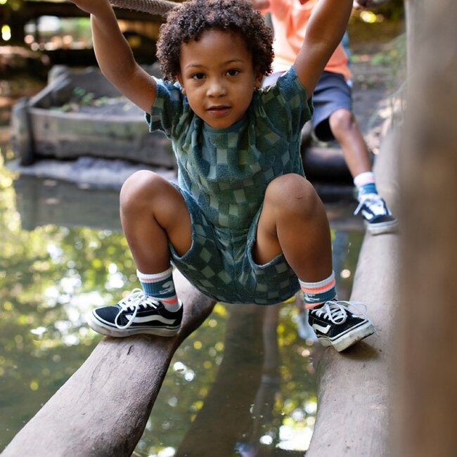 Short Ruit Badstof Lagoon Legends Petrol