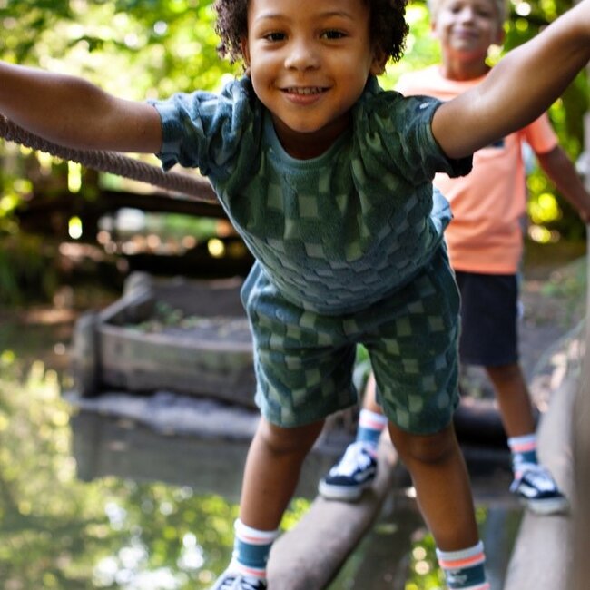 Short Ruit Badstof Lagoon Legends Petrol