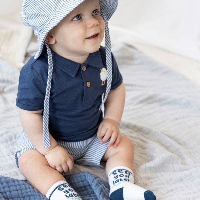 Zonnehoed Streep Chambray Seaside Happiness Chambray