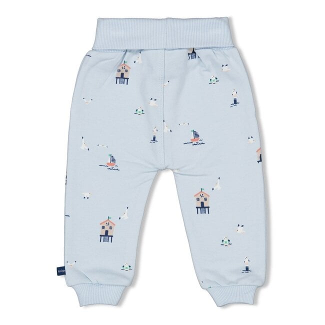 Broek AOP Seaside Happiness Blauw