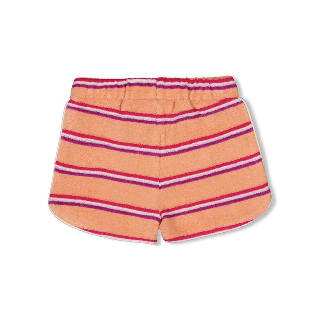 Short Streep Badstof Love Peace Aloha Perzik