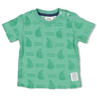 Feetje T-Shirt AOP Badstof Seaside Happiness Groen