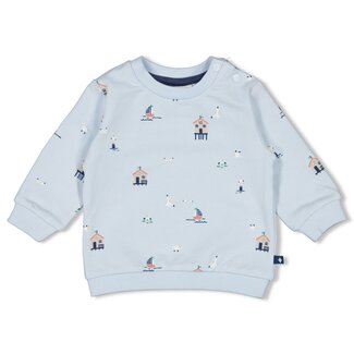 Feetje Sweater AOP Seaside Happiness Blauw